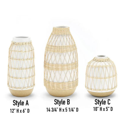 Madison Willow Vase Set for Home Decor and Style