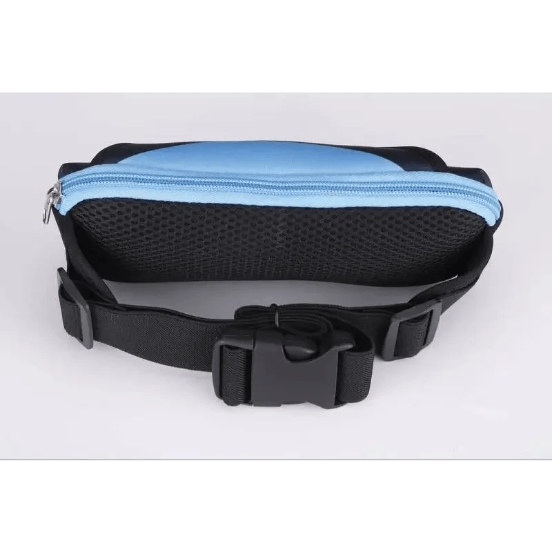 Stylish neoprene waterproof fanny bag with blue zipper and adjustable black strap on Tampa Home & Garden Store