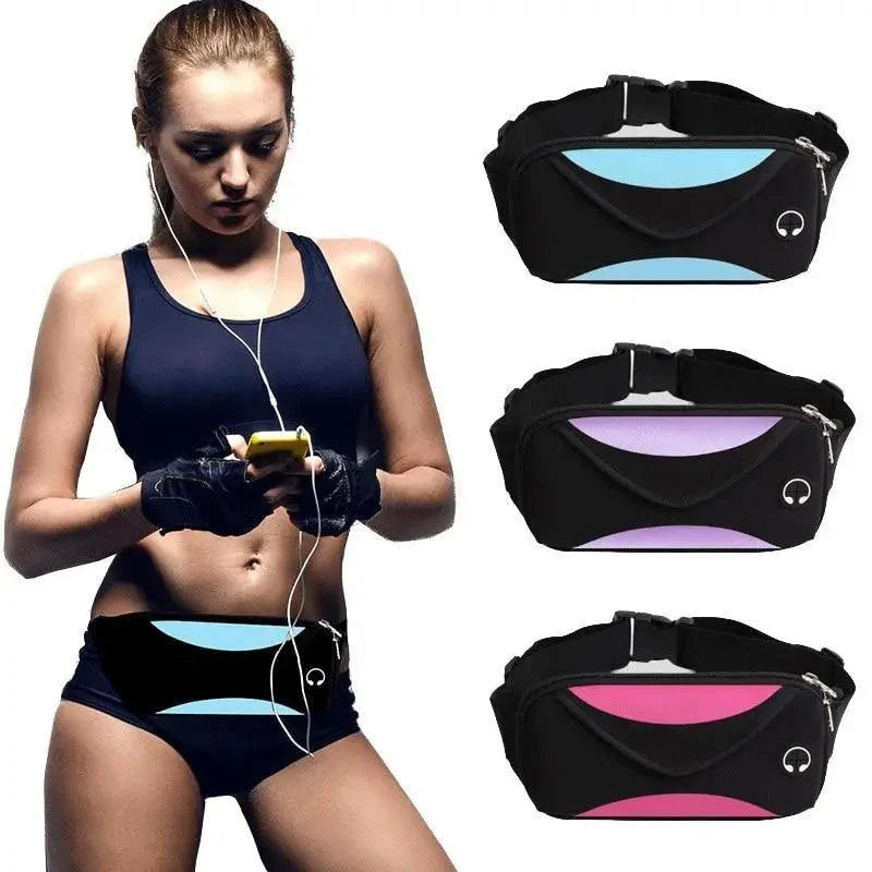 Stevvex neoprene waterproof fanny bag, black with pastel accents; 3 color options on Tampa Home & Garden Store