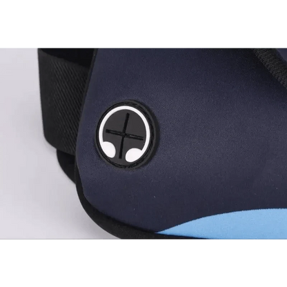 Stevvex neoprene waterproof fanny bag navy blue waist pack with round logo patch on Tampa Home & Garden Store
