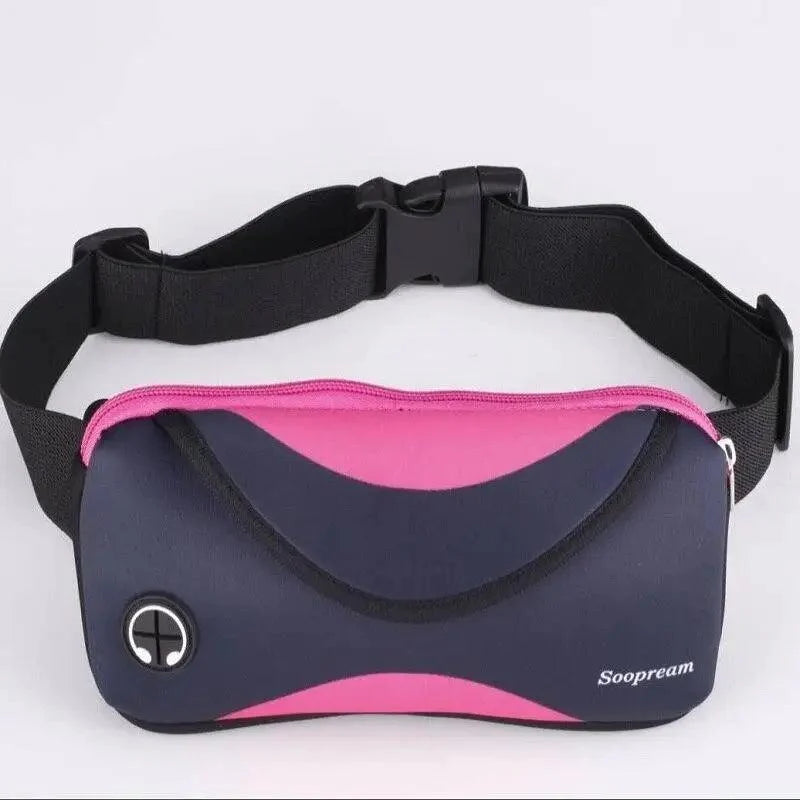 Fanny bag navy neoprene waterproof waist pack with pink accents Soopream on Tampa Home & Garden Store