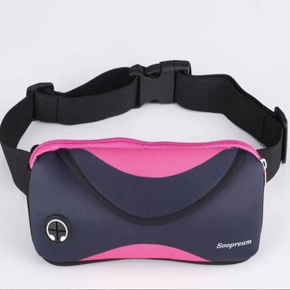 Fanny bag navy neoprene waterproof waist pack with pink accents Soopream on Tampa Home & Garden Store