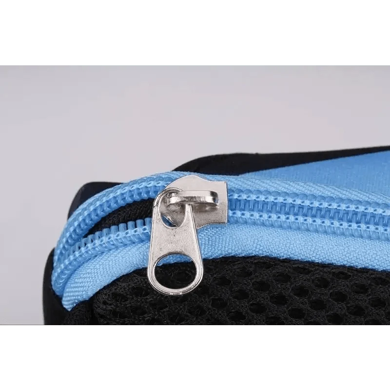 Stylish neoprene waterproof fanny bag Stevvex in blue with silver zipper pull on Tampa Home & Garden Store