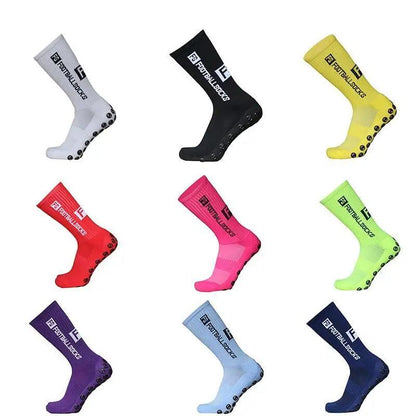Football grip socks by Stevvex STIL6666OKLES anti-slip 9-pack in white black yellow on Tampa Home & Garden Store