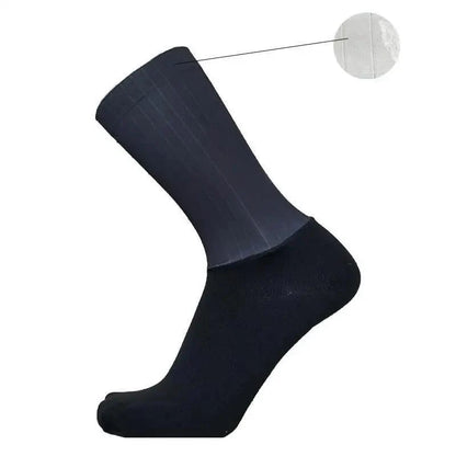 Stevvex athletic socks black breathable cycling sock for men anti-slip seamless running on Tampa Home & Garden Store