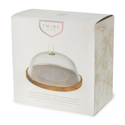 Slate and Acacia Cheese Board With Mesh Dome