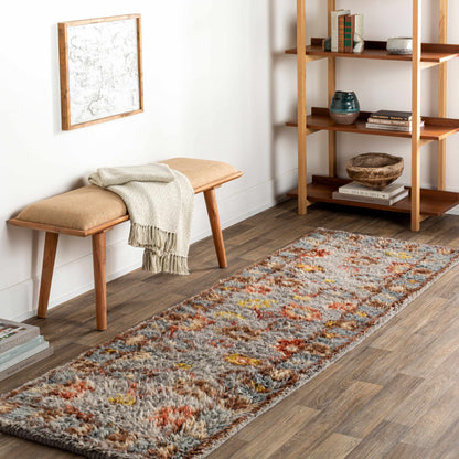 Suisun Premium Rug multicolor shag area rug Boutique Rugs Clearance in cozy living room on Tampa Home & Garden Store