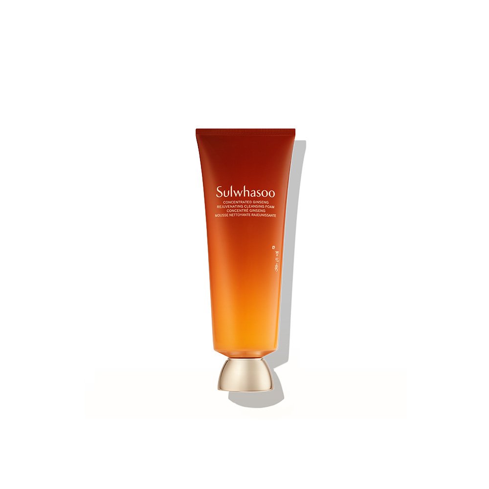 Sulwhasoo Concentrated Ginseng Rejuvenating Cleansing Foam tube with orange gradient color on Tampa Home & Garden Store