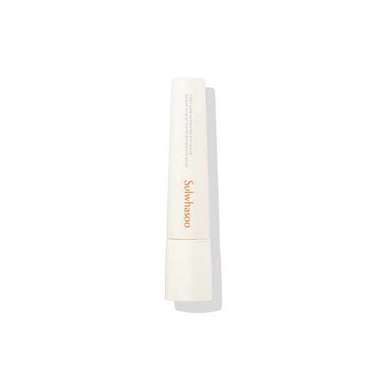 Sulwhasoo First Care Activating Eye Serum 20ml tube, cream white with orange logo on Tampa Home & Garden Store