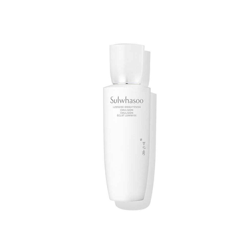 Sulwhasoo Lumiwise Brightening Emulsion 125ml white bottle with silver cap skincare moisturizer on Tampa Home & Garden Store