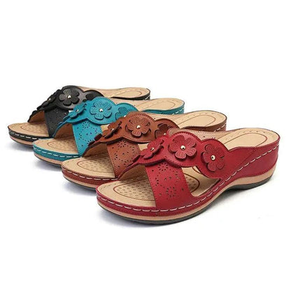 Summer Flat Sandal for Women Multicolor Flowers
