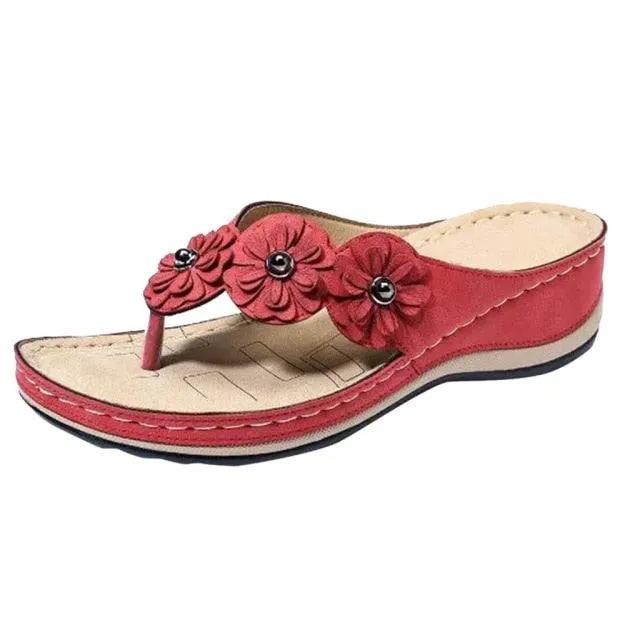 Summer Flat Sandal for Women Multicolor Flowers