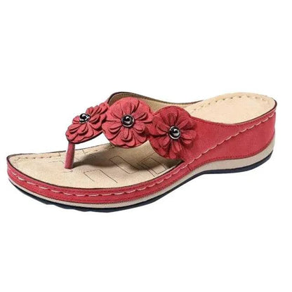 Summer Flat Sandal for Women Multicolor Flowers