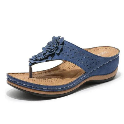 Summer Flat Sandal for Women Multicolor Flowers