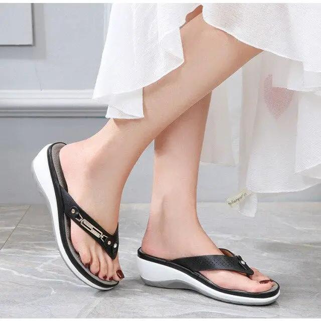 Summer Flat Sandal for Women Multicolor Flowers
