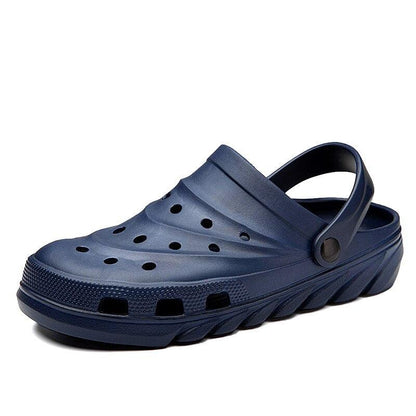 Rubber clogs Stevvex in blue with back strap and perforated upper casual garden slippers on Tampa Home & Garden Store