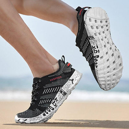 Stevvex Black Air Mesh Sneakers with foam sole for breathable workouts on Tampa Home & Garden Store
