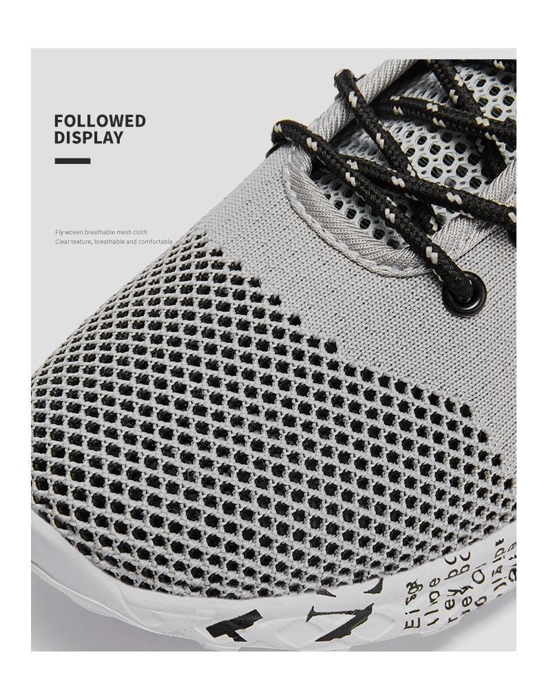Stevvex Summer Sport Mens Casual Workout Shoes Air Mesh Sneakers grey breathable upper on Tampa Home & Garden Store