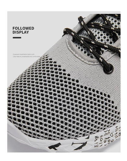 Stevvex Summer Sport Mens Casual Workout Shoes Air Mesh Sneakers grey breathable upper on Tampa Home & Garden Store