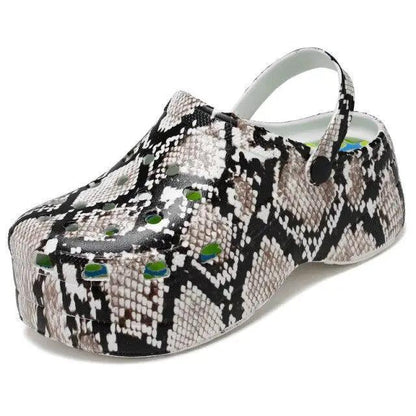 Summer Women Clogs Quick Dry Rainbow Tie Wedges