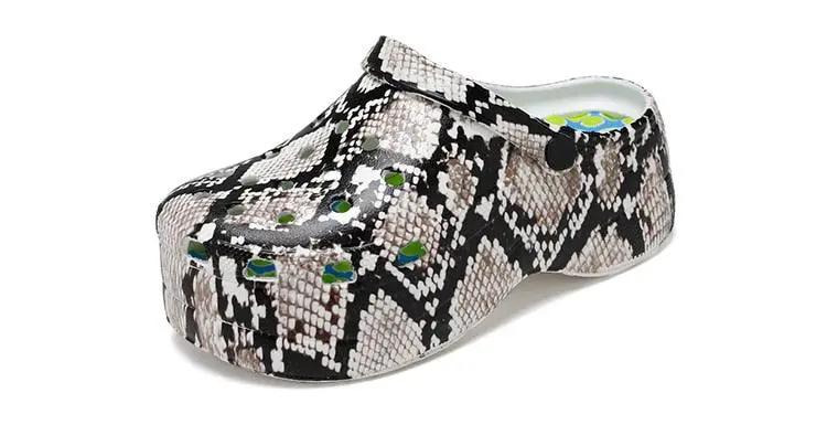 Summer Women Clogs Quick Dry Rainbow Tie Wedges