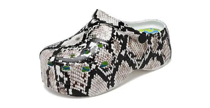 Summer Women Clogs Quick Dry Rainbow Tie Wedges
