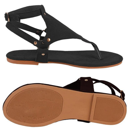 Sandals Stevvex black women's open-toe ankle strap with thong post on Tampa Home & Garden Store