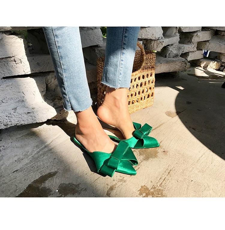 Soft Silk And Satin Slide For Casual Summer Wear