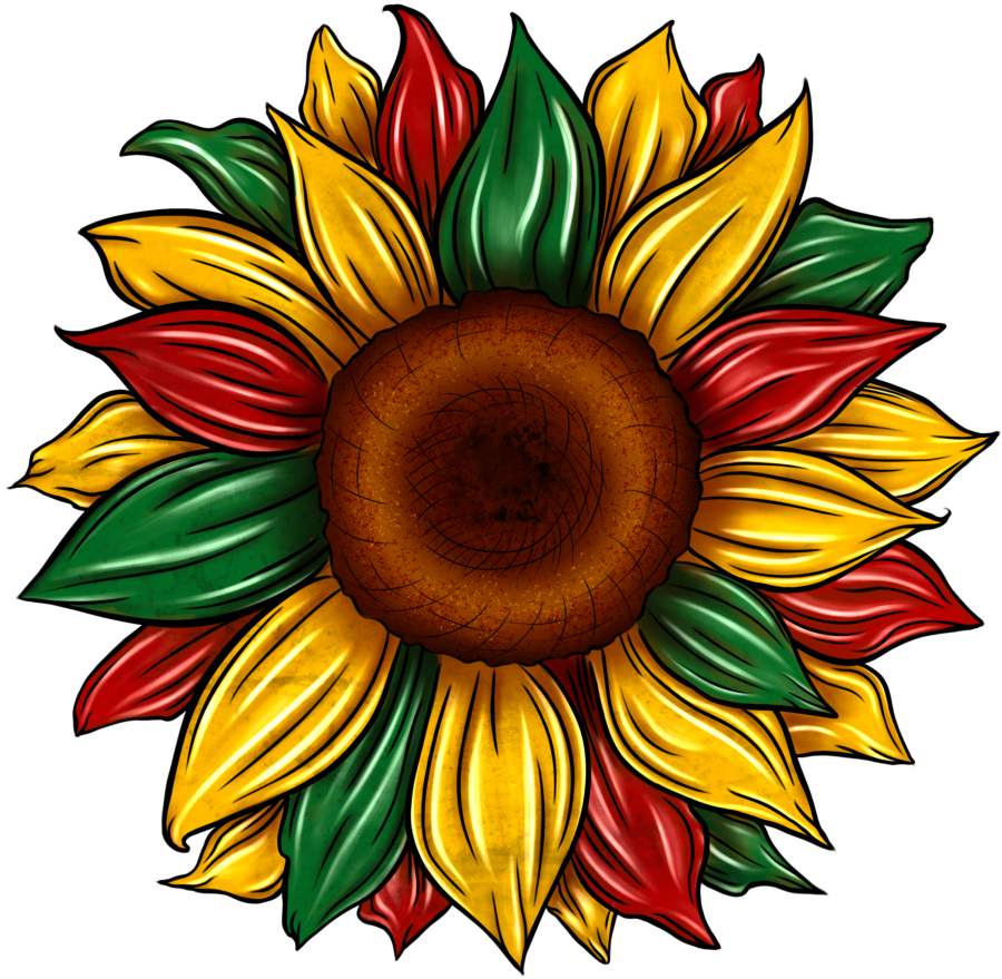 Sunflower, Juneteenth Flower, wood sign, DECOE-W-081-DH