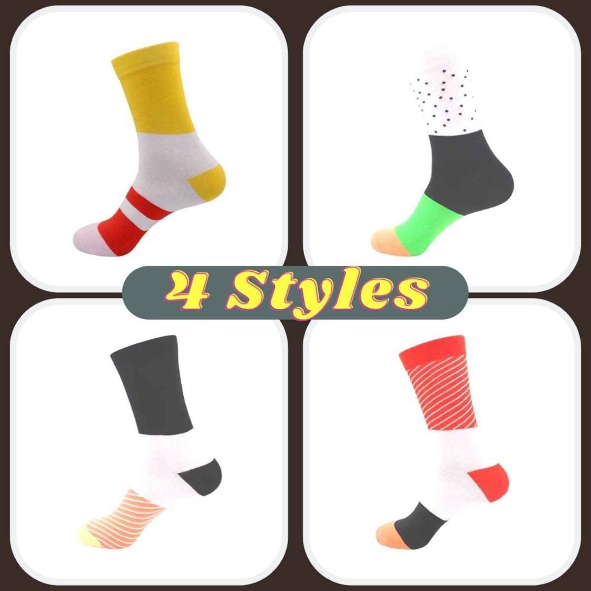 Sushi Socks 4-pair crew sock set by Shaketea with colorful sushi-inspired patterns on Tampa Home & Garden Store