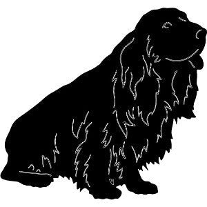 Sussex Spaniel garden stake silhouette black lawn ornament on Tampa Home & Garden Store