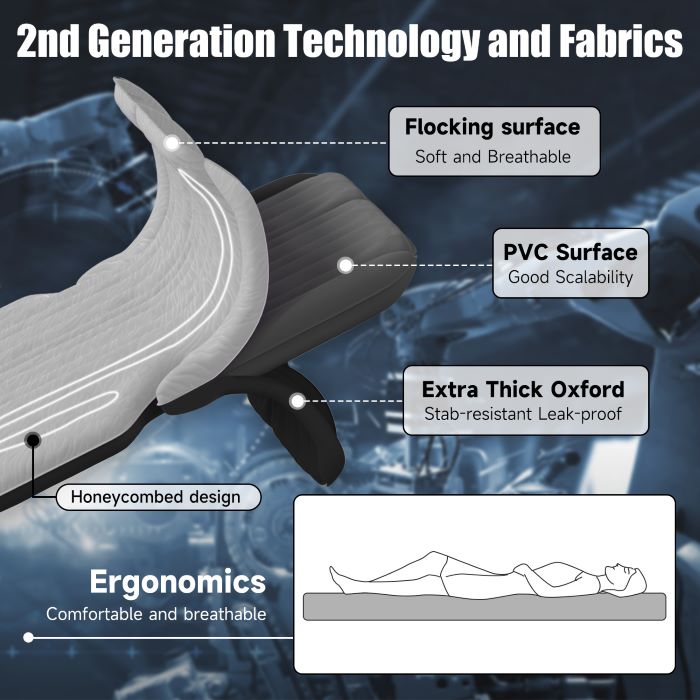 Dikasun SUV air mattress with grey flocking, thick Oxford surface, electric pump and 3M cable on Tampa Home & Garden Store