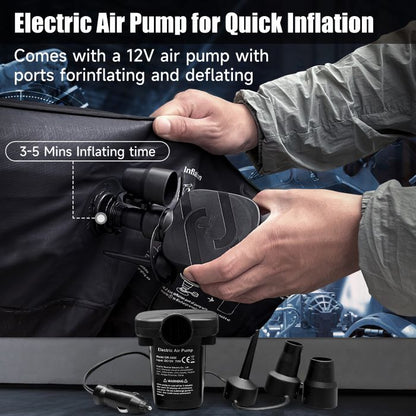 SUV air mattress by Dikasun Outdoor with upgraded flocking and thick Oxford surface, black on Tampa Home & Garden Store