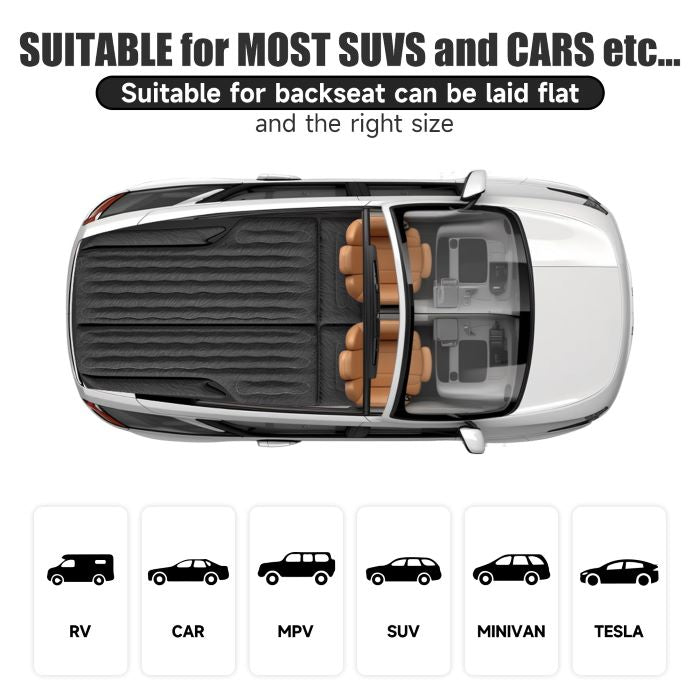 Dikasun Outdoor SUV Air Mattress Black with flocked Oxford surface; includes electric pump on Tampa Home & Garden Store