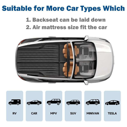 Umbrauto SUV air mattress 1.0 black for car camping, bed in rear SUV cargo area top view on Tampa Home & Garden Store