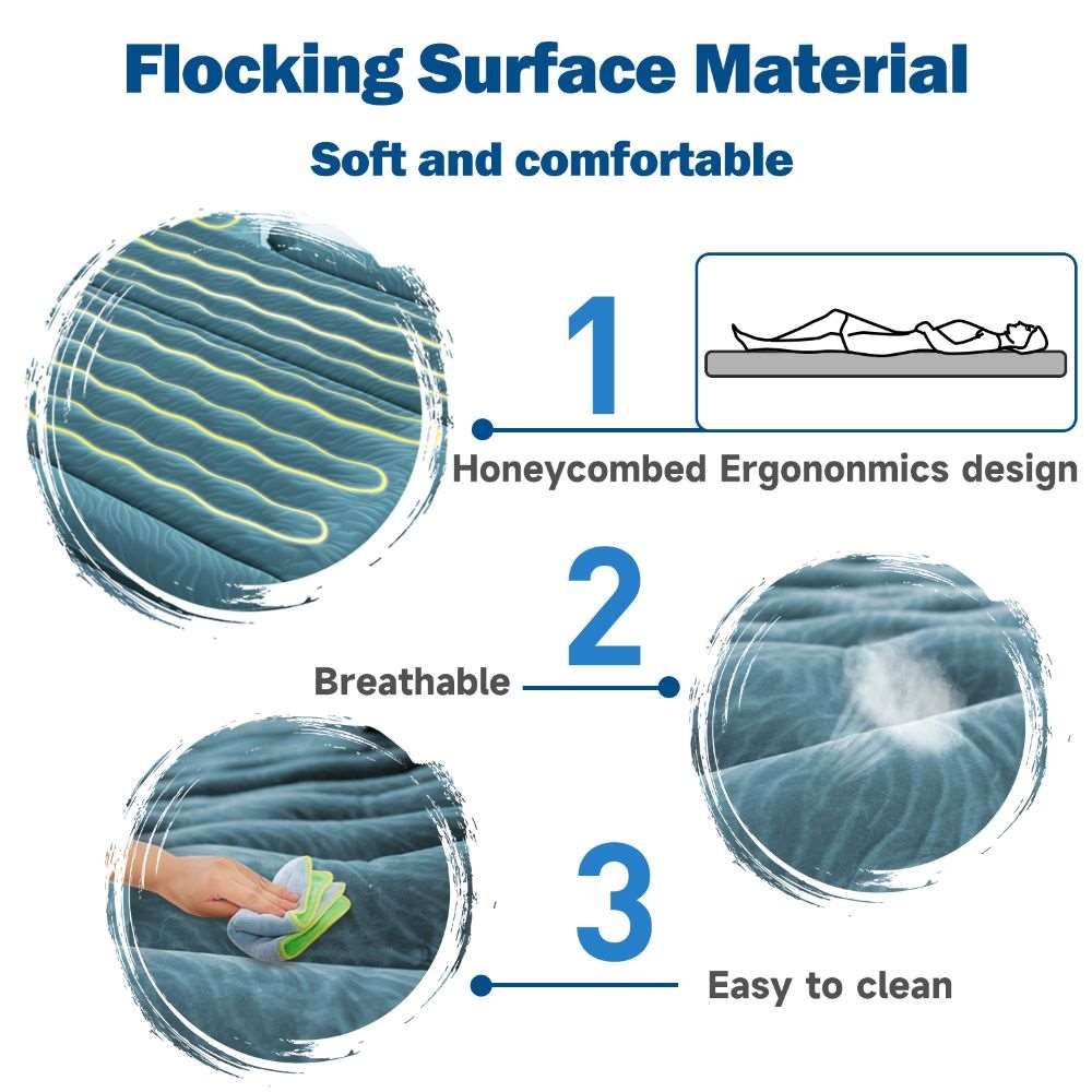 Umbrauto SUV Air Mattress 1.0 slate with honeycombed ergonomic surface, breathable easy to clean on Tampa Home & Garden Store