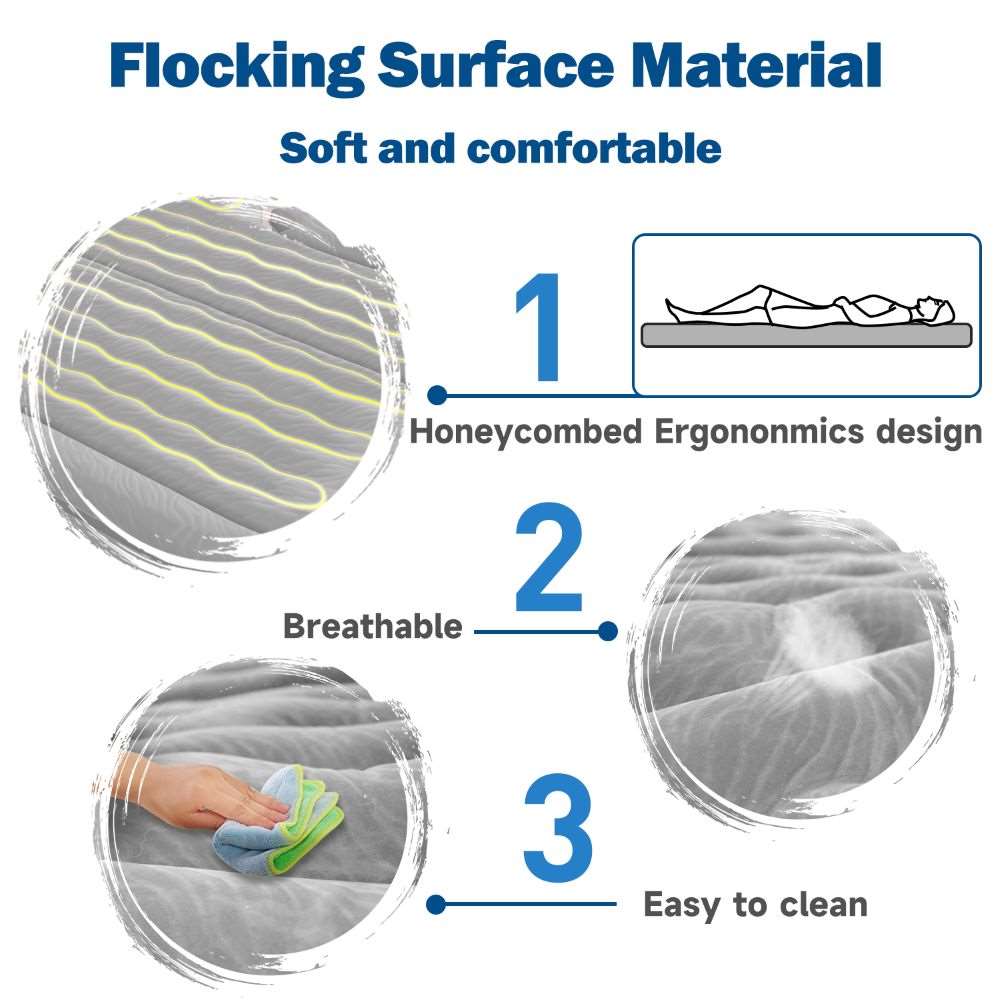 Umbrauto SUV Air Mattress 1.0 Gray with honeycombed ergonomic design, breathable, easy to clean on Tampa Home & Garden Store