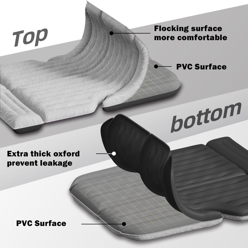 Umbrauto SUV air mattress 1.0 gray with flocked top and PVC bottom for car camping on Tampa Home & Garden Store