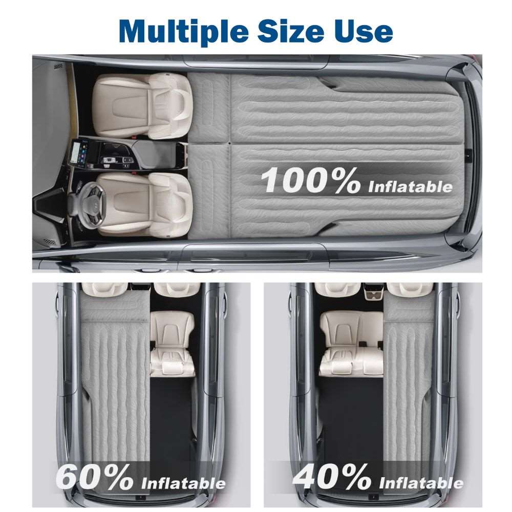 Umbrauto SUV air mattress gray for car camping, 100% inflatable with multiple size use on Tampa Home & Garden Store