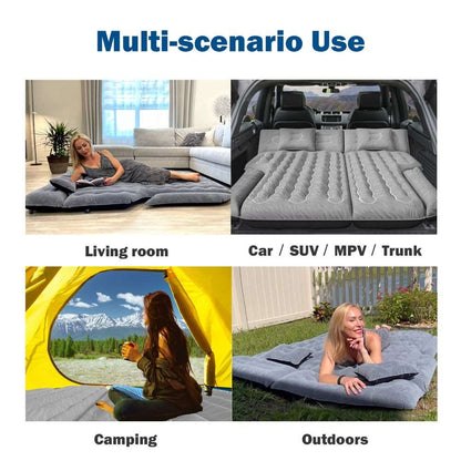 Umbrauto SUV air mattress 1.0 gray shown in living room, car trunk, camping and outdoors on Tampa Home & Garden Store