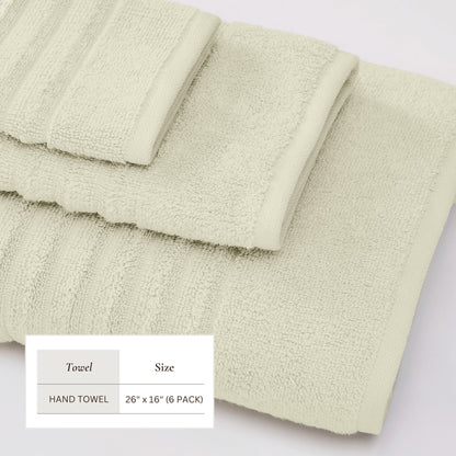 Luxury Combed Cotton and Ribbed Bath Towels