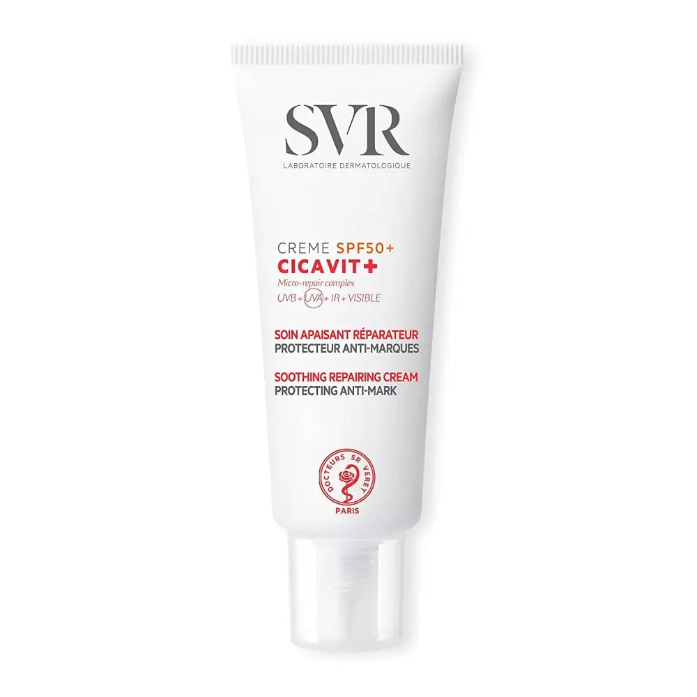 SVR Cicavit+ SPF50+ face cream tube, white 40ml on Tampa Home & Garden Store