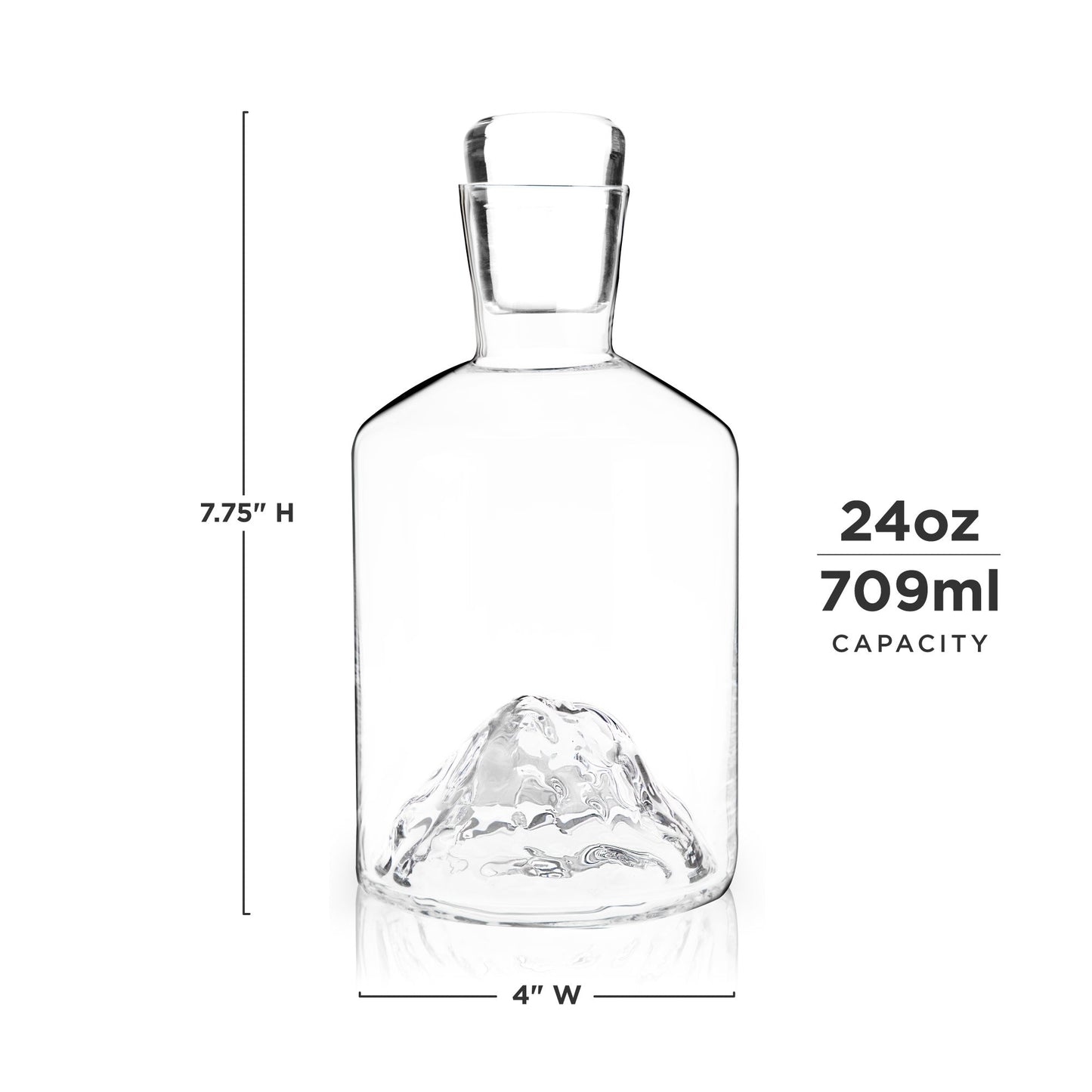 Mountain Crystal Liquor Decanter and Stopper