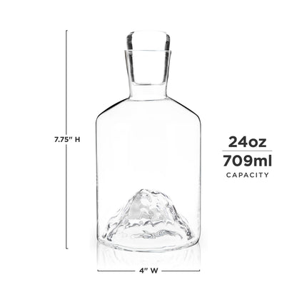 Mountain Crystal Liquor Decanter and Stopper