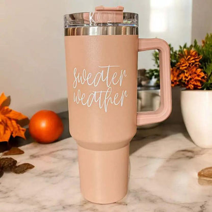 Sweater Weather 40oz Tumbler for Cozy Mornings