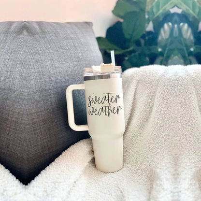 Sweater Weather 40oz Insulated Mug with Handle