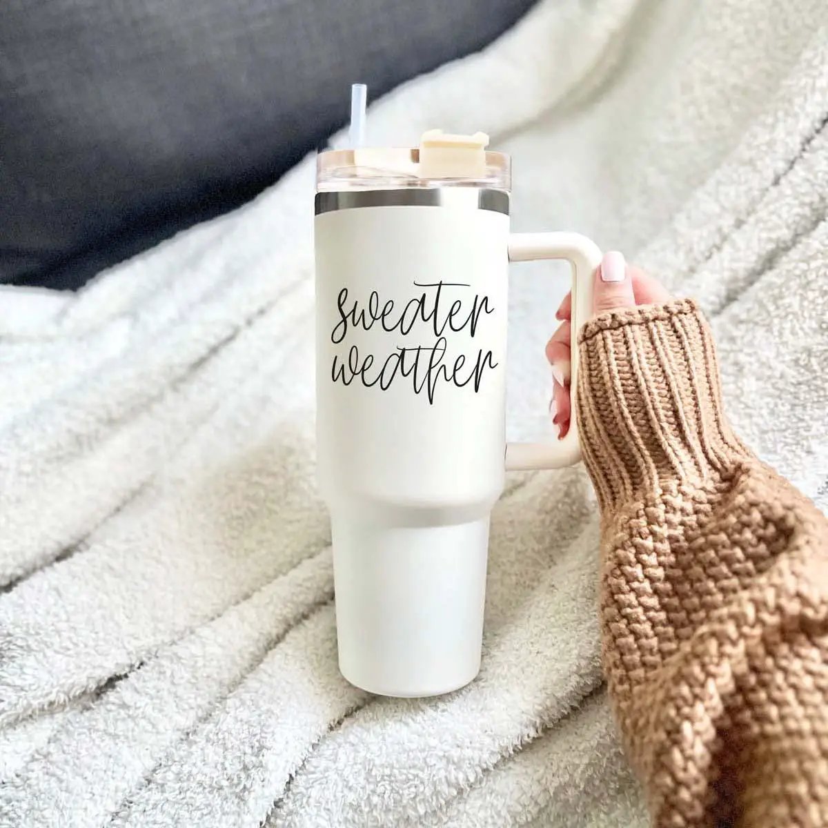 Sweater Weather 40oz Insulated Mug with Handle