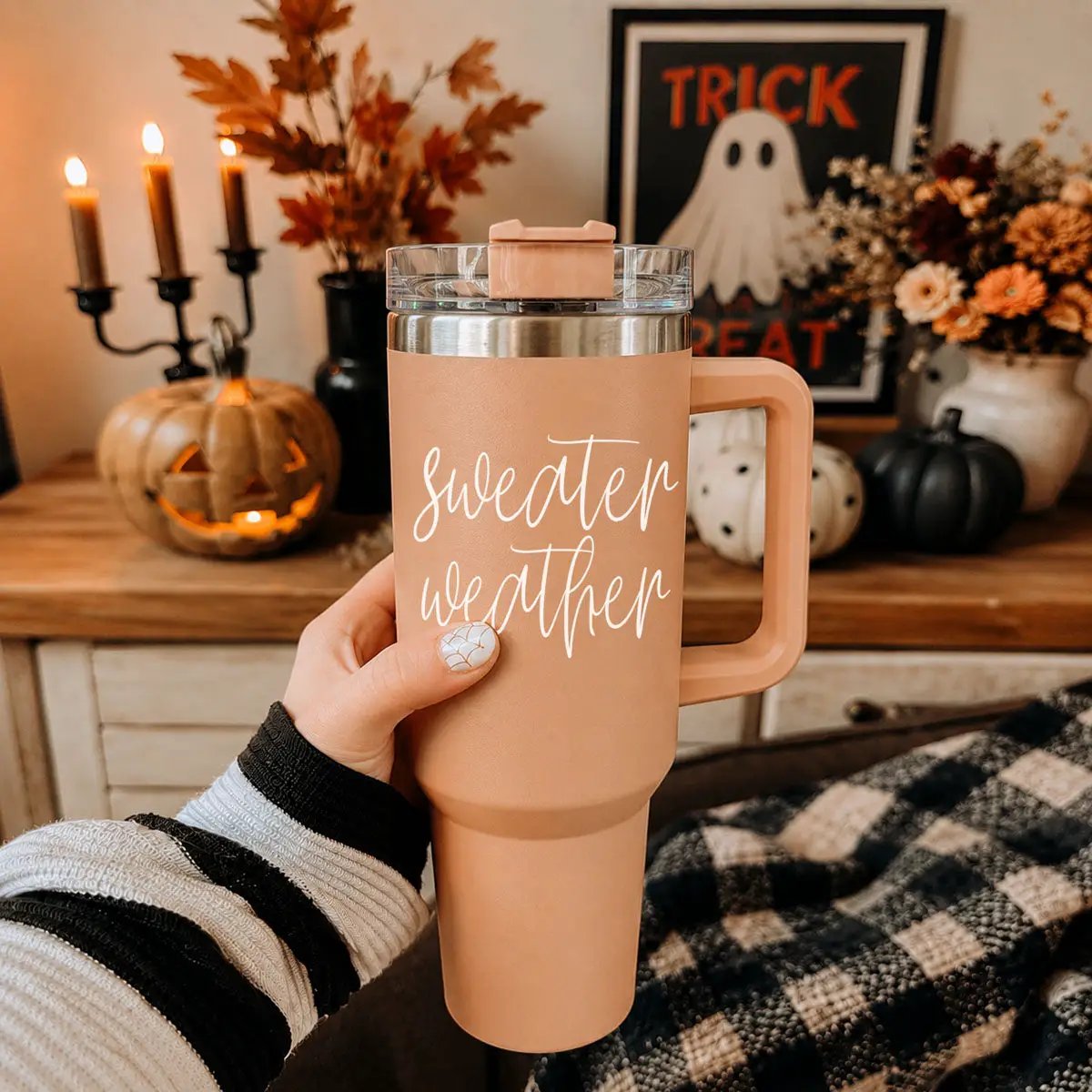 Sweater Weather 40oz Tumbler for Cozy Mornings