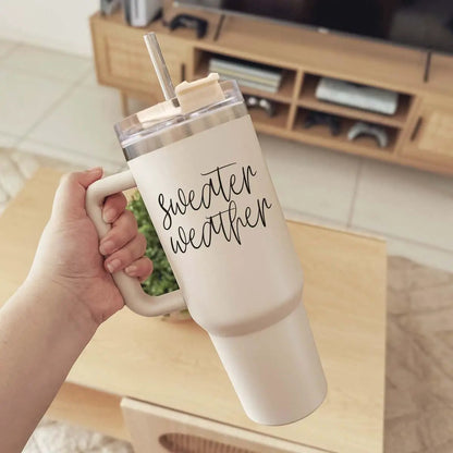 Sweater Weather 40oz Insulated Mug with Handle