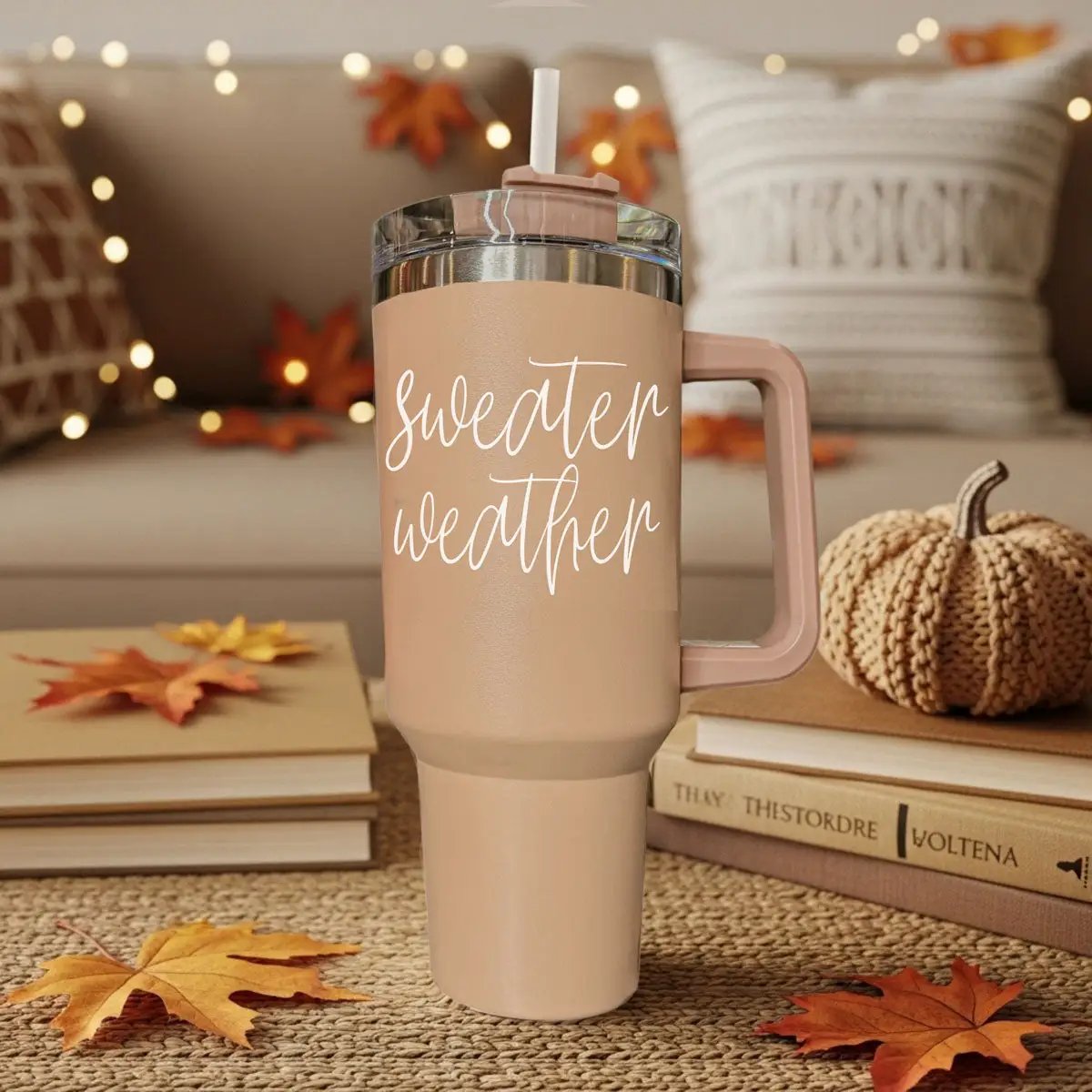 Sweater Weather 40oz Tumbler for Cozy Mornings